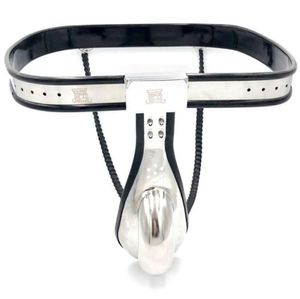 Articles de massage Pantalons masculins en acier inoxydable Ceinture Taille réglable Cage à coq CBT BDSM Jouets sexy pour hommes Dispositif fétichiste en métal B6372172