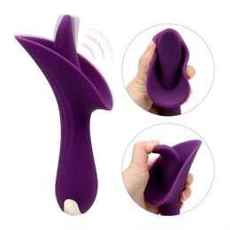 Artículos de masaje actualizados Productos atractivos para adultos Vibrador de lengua Estimulador de clítoris Masturbador femenino Masajeador oral erótico Juguetes para Wom290d