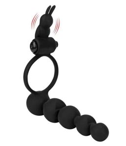 Massage Items upgrade Penis Vibrerende Ring Speeltjes voor Paar Gspot Vibrator Butt Plug Dubbele Penetratie Strapon Dildo Anale Bea4511545