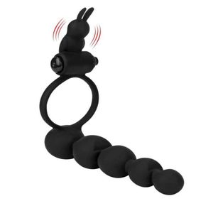 Massage -items Upgrade Penis Vibrerende ring Sekspeeltjes voor paar GSPOT Vibrator Buttplug dubbele penetratie Strapon Dildo Anal Bea1208497