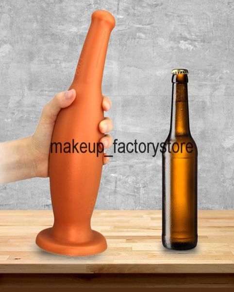 Masser la taille de grande taille de bouteille de bouchon de bouchon femelle forme en silicone anal jouet anal Expander pour les jouets sexuels érotiques adultes pour femmes04838698