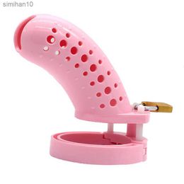 Massage Male ABS Chastity Device Cock Cage Avec 5 Taille Pénis Anneau Chastity sex toy Pour homme Empêcher la masturbation Mode cage jouets L230518