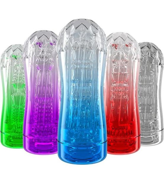 Masaje masturbator copa de coño suave juguetes sexuales transparentes copa de succión neumática Man039S Glanes Massage Trainer Productos para adultos T6493954