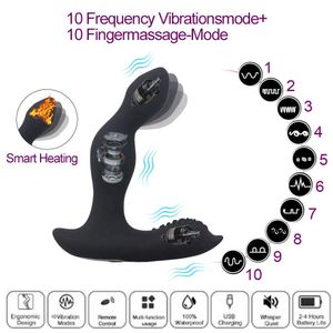 Mannelijke prostaat massager vibrator mannen homo-verwarming afstandsbediening dildo anale vibrators buttplug sextoys voor vrouwen masturbators