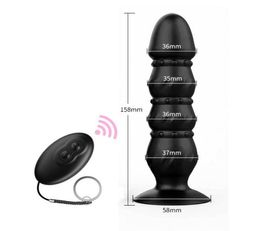 Masaje masculino massager massor inalámbrico remoto anal vibrador consolador de silicona tope gay juguetes sexuales para adultos para mujeres vagina masturba3762994