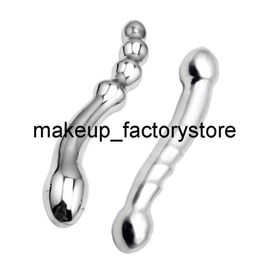 Massage Mannelijke Rvs G Spot Wand Stick Puur Metaal Penis PSpot Stimulator Kraal Anale Plug Dildo Seksspeeltje voor Vrouwen Mannen7058770