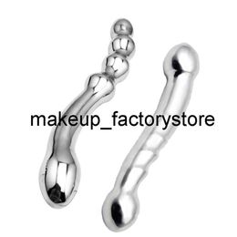 Massage mâle en acier inoxydable G Spot baguette bâton de Massage pur métal pénis P-Spot stimulateur perle Plug Anal gode Sex Toy pour les femmes M236A