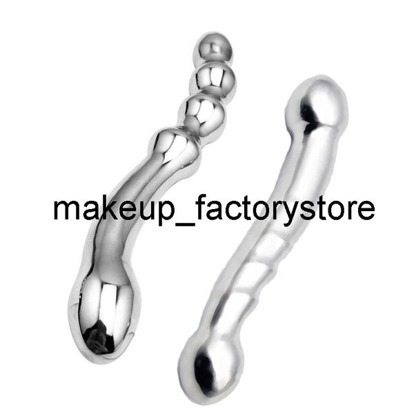 Massage Mâle En Acier Inoxydable G Spot Baguette Bâton De Massage Pur Métal Pénis P-Spot Stimulateur Perle Anal Plug Gode Sex Toy Pour Femmes Hommes