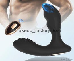 Masaje vibrador masculino control remoto masajeador de próstata masculino anal vibrante sexo juguete anal sexo masturbación unisex porno A9730068