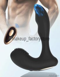 Masaje vibrador masculino control remoto masajeador de próstata masculino anal vibración vibrante juguete de sexo anal gspot masturbation unisex porn a8760453