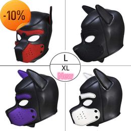 Massage Massage XL Puppy Cosplay Neopreen Hood met afneembare neus Volwassen BDSM Bondage Dogmasker Sex Toys voor koppels Brinquedos Eroticos