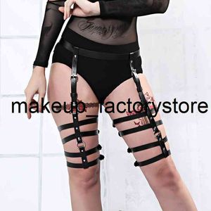 Massage Nieuwe Sex Dames Body Bondage Strap Fetish PU Lederen Beenband Sexy Bondage Riem Verstelbare bretels Punk Goth Party Erotisch Speelgoed