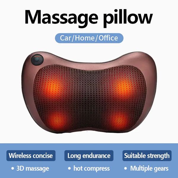 Massage oreiller tête relaxé électrique épaule arrière masseur de cou 240403