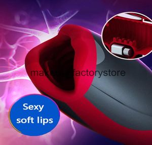 Massage Puissant Vibrateur Sexe Oral Masturbateur Mâle Automatique Intelligent Voix Bouche Clip Sucer Pénis Formation Érotique Sextoys F7491887