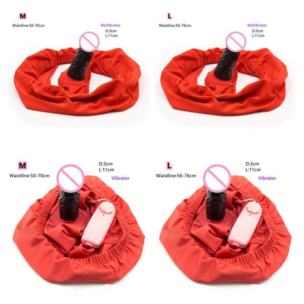 Productos de masaje Masturbación usable Ropa interior de castidad de pantalones de cuero Bragas de pene con consolador de silicona Tapón vaginal Juguetes atractivos para mujeres