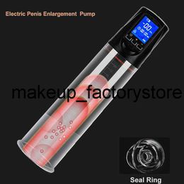 Massage Oplaadbare LCD Elektrisch Vergroten Penis Dick Pump Mannelijke Automatische Penisvergroting Vacuümpompen Cock Erectie Extender Sex Shop