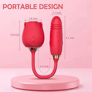 Massage Rose Clitoris Zuig Vibrator Egg voor vrouwen Stimul Nipple Vagina Sukkel met Dildo Masturbators Sex Toys voor volwassenen 18