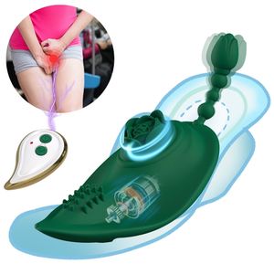 Massage Rose Porter Vibrateur Stimulateur Clitoridien Plug Anal Butt Plug Femelle Masturbation Outils Sex Machine Chatte Adulte Jouets pour Couple