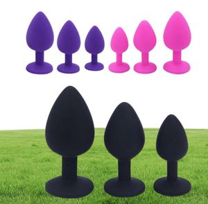 Massage S M L Silicone Anal Plugs Crystal Jewelry Butt Plug Adult Sex Toys for Women Anus Anus Expander Trainer Men Prostate Massag1009278