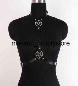 Massage Sex Noir Femmes Harnais En Cuir Gothique Jarretière Corps Réglable Bdsm Lingerie Érotique Ceinture Lingerie Sexy Jarretelles Soutien-Gorge Cage W2416803