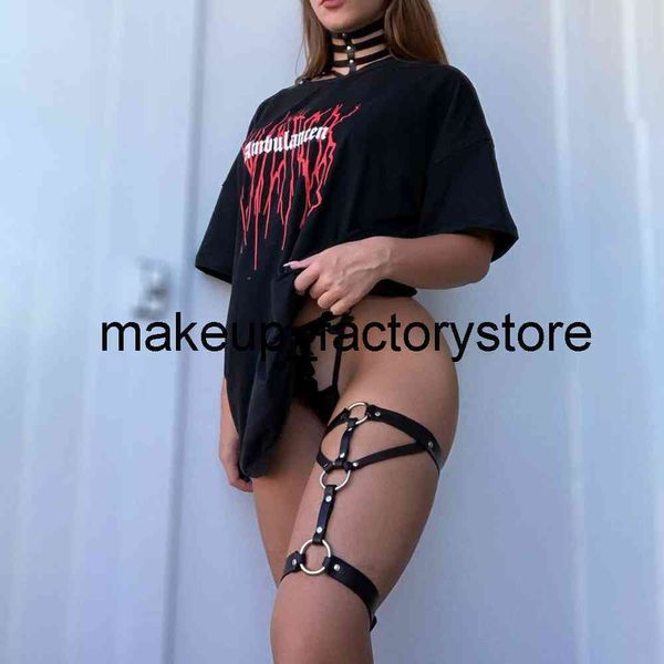 Massage sexe dames jambes PU cuir corps Bondage BDSM jouets érotiques Style gothique ceintures Punk gothique Bondage fantaisie fétiche Couple magasin de jeux