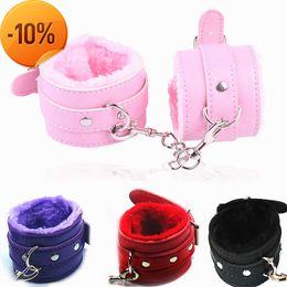 Massage Sex Toys menottes 1pair Pu Cuir Contacte Cuffs Bondage Tools Roleplay Tools Érotiques Handois pour couples Produits Gamesex Sexy