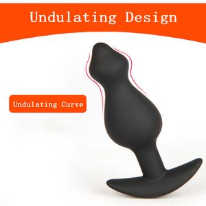 Masaje Consolador anal de silicona Mini Pequeño Granos anales usables Butt Plug Pene Consolador falso Estimulación del punto G Juguetes sexuales para hombres y mujeres