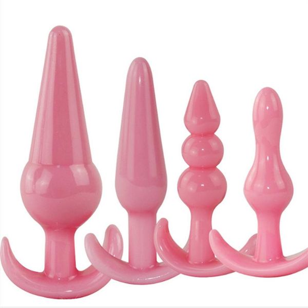 Massage Silicone Butt Plug Anal Plug Doux Érotique Anal Gode Sexy Jouets pour Femme Hommes Gay Buttplug gode pour analAdult Sexy Products249e