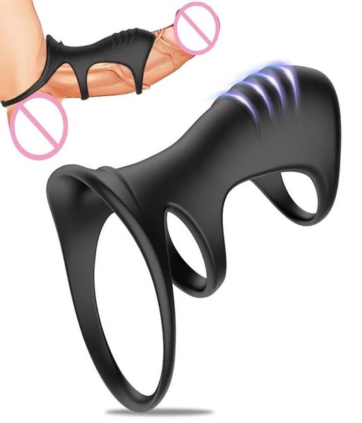 Massage matériau de silicone anneau pénis retardé éjaculation coq bague masturbatrice mâle pénis entraîneur pénis manche érotique sex toys for9170115