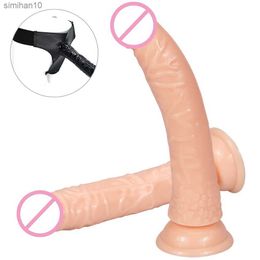 Gode de simulation de massage avec forte ventouse pénis Sex Shop porter un pantalon masturbateur lesbien point G stimulateur de vagin jouets sexuels pour couple L230518
