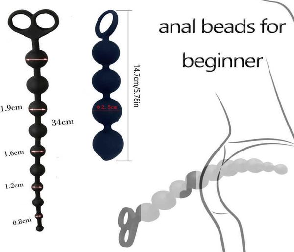 Massage petites boules anales godemichet anal en silicone perles anales produits intimes érotiques pour adultes dilatateur d'anus jouets sexuels pour femmes hommes gay se3639823