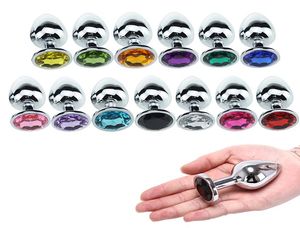 Massage de petite taille en acier inoxydable Crystal anal bougies Butt Butt en acier inoxydable plug anal toys for women adulte sex products9974091