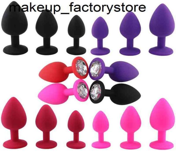 Masaje SML 100 Tapón anal de silicona Unisex Tapón sexual erótico Juguetes para adultos para mujeres Hombres Masaje Anal Entrenador de punto G para golpe5710370