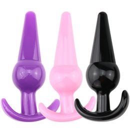 Plug anali lisci Perline Jelly Sex Toys per coppie Donna Uomo Gay G-spot Massaggiatore della prostata Negozio di prodotti per adulti