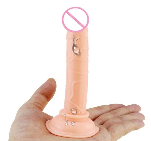 Massage Soft Silicone Jelly Dildo réaliste petit pénis anal plug bite aspiration tasse Strapon Sexy Toys for Woman Adults6942061