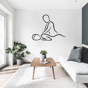 Massage Spa Salon Massage Zen Relaxation Vinyle Décor Stickers Muraux Commutateur Stickers