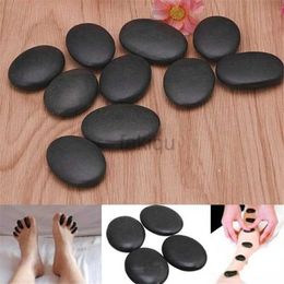 Massage Stones Rotsen 10 stks Hot Stone Massage Set Verwarming Koner Box verlichten Stress rugpijn Gezondheidszorg LAVA Basalt Round Massage Tool Stones 240403