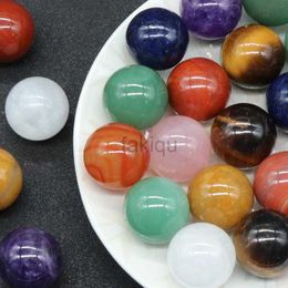 Massage Stones Rocks 1pc Crystal Natural Round Round Ball Energy Reiki Healing Stones 16/18 / 20 mm Mini Ornement Clear Quartz Beads Gift for Home Collection 240403
