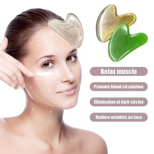 Massage Stones Rocks 1pc Stone Gua Sha Board de massage pour le visage Rose Quartz Plaque Jade Face Massageur Scraphers Tools For Face Neck Back Body C8T4 2445