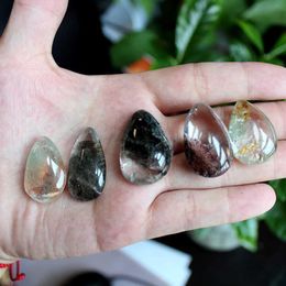 Rocas de piedras de masaje 1pcs 20*15 mm de cuarzo Gemstone Gemstone Healing Stone Ghost Phantom Stone Natural Ghost Ghost Stone 240403