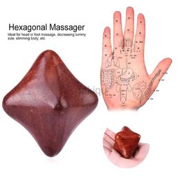 Massage Stones Rocks 1pcs Vietnam Rosewood Hexagonal Hand Ball Massage Ball Meridian Health Care Equipment Deep Tissue Massage de massage ACUPRESSURE 240403