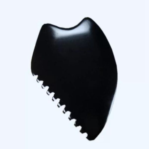 Piedras de masaje Rocas Big Gua Sha Herramientas para el cuerpo facial GuaSha Raspado Bian Raspador Herramienta Negro