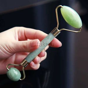 Massage Stones Rocks Dropshipping Natural Jade Stone Massage Roller Guasha Scraper Face Massager Faceical Massage Face-Lifting Detox Beauty Equipment 240403