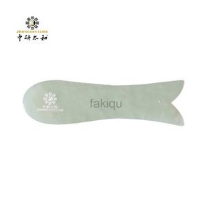 Massage Stones Rocks Gua Sha Sha Face Massager Guasha Tool voor het elimineren van wallen Green Jade Gua-Sha Stone Scarper 1 van de gezichtsscherm Visvorm 240403