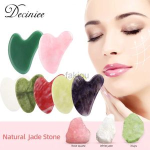 Massage Stones Rocks Gua Sha Tool facial Natural Jade Stone Gua Sha Massage Straming Tool pour le visage du col Eye Coly Guasha Stone pour Spa Acupuncture 240403