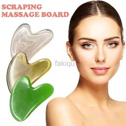 Massage Stones Rocks Massage Natural Stone Jade Scraper Facial Gua Sha Spa Neck Massager For Face tillen Wrinkle Remover Beauty HealTy T E6W4 240403