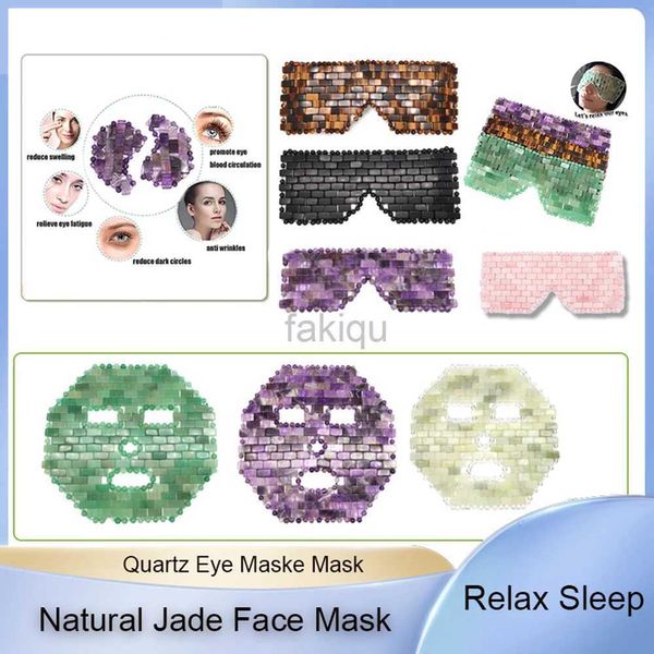 Massage Stones Rocks Natural Amethyst Rose Quartz sous le masque de masse fraîche masseur Masseur pour les cercles sombres thérapie de soins de la peau