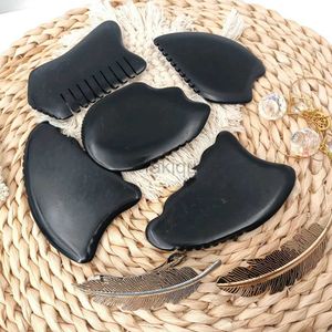 Massage Stones Rocks Natural Bian Stone Facial Gua Sha Kerokan Scraper Tool For Neck Face Beauty Spa Massage Guasha Skin Care Fades Rimpels Spots 240403