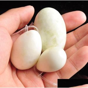 Massage Stones Rocks Natural Chinese Masr Facial Mas Jade Egg Kegel Vaginal Ball Peic Floor Muscle Relax Face Slim Exercice Masrs Dhnxq