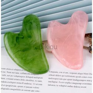 Massage Stones Rocks Natural Jade Stone Gua Sha Massage Board Rose Quartz Guasha Plate Jade Face Massager Scrapers Tools For Face Neck Back Body 240403